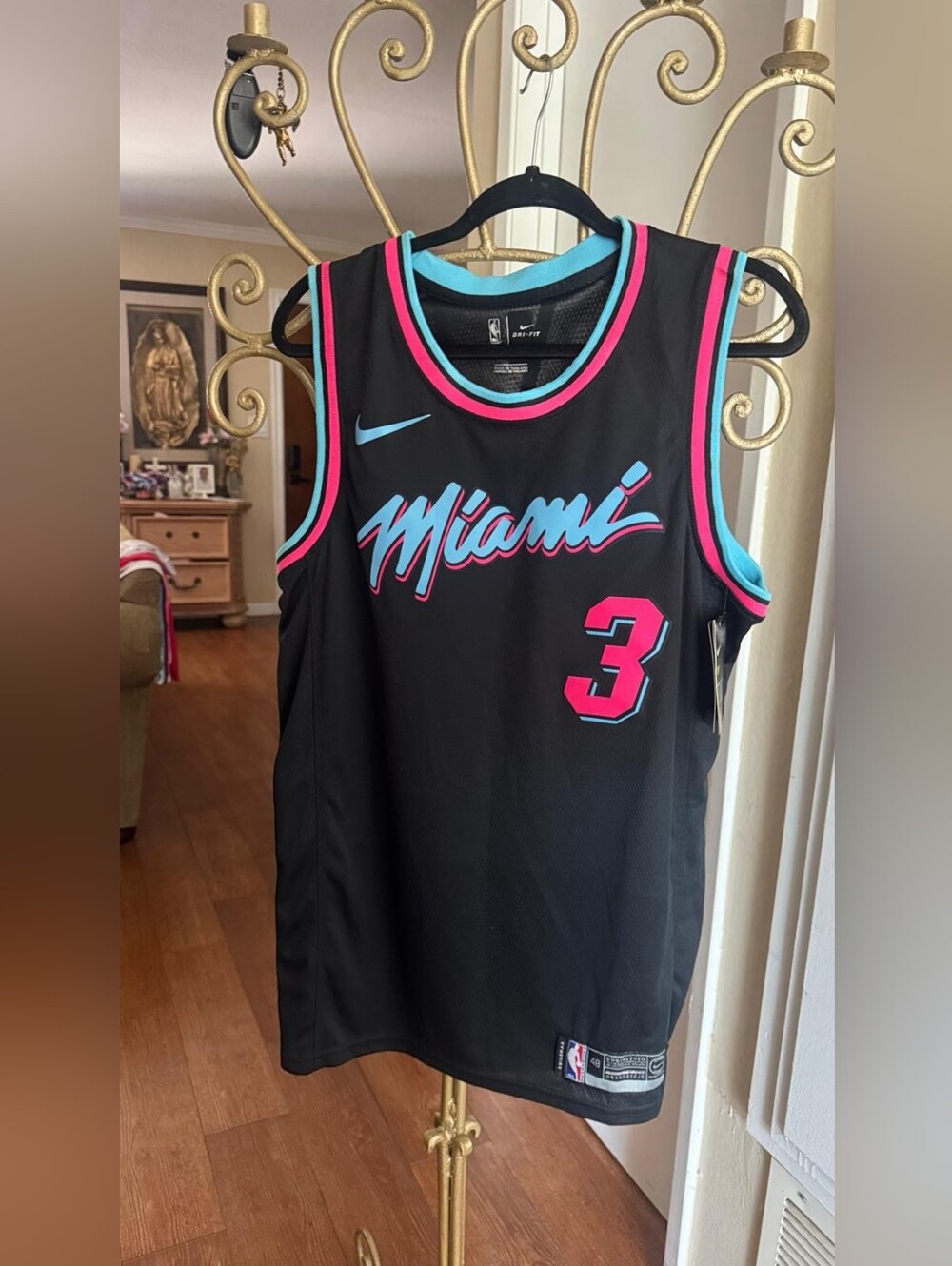 Nike Miami Heat Jersey - Black/Pink/Blue